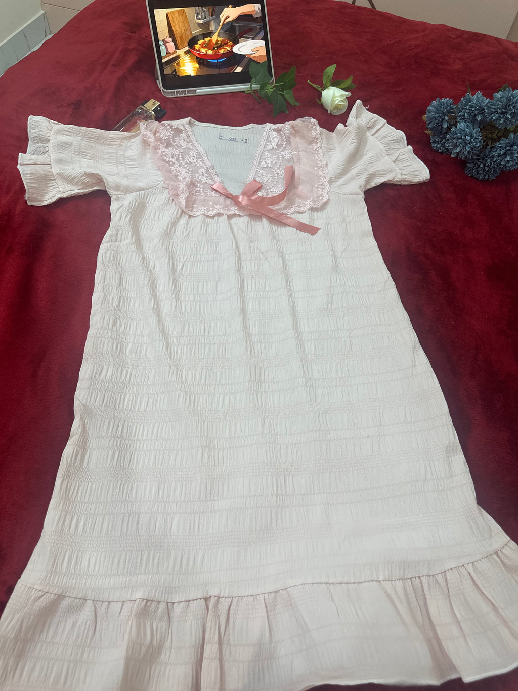 Elayori Soft Romance Padded House Dress