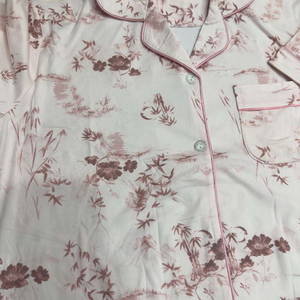 Vintage Blossom Hosiery Cotton 3-Piece Lounge Set