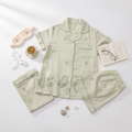 Soft Sage Cherry 3-Piece Crush Cotton Lounge Set