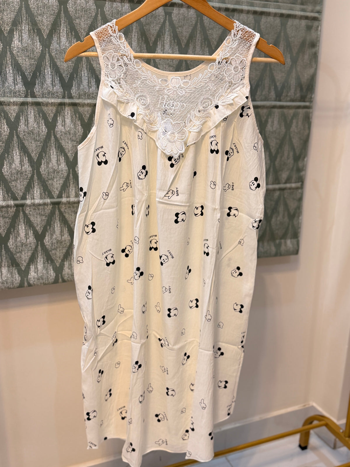 Lace Sleeveless Housedress/ Nightdress