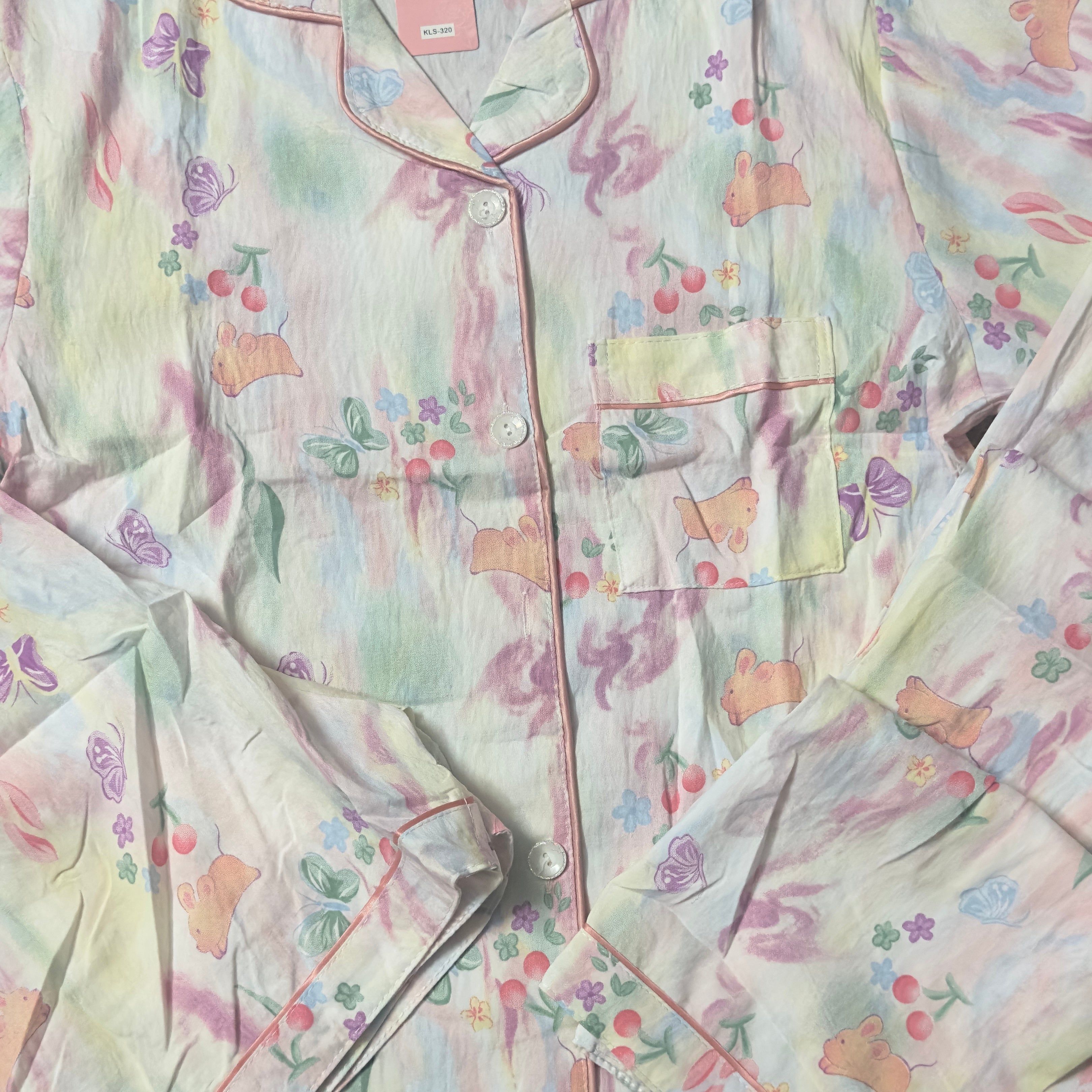 Pastel Bloom Cotton 3-Piece Lounge Set