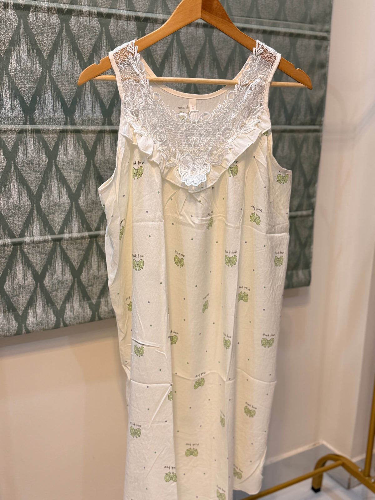Lace Sleeveless Housedress/ Nightdress