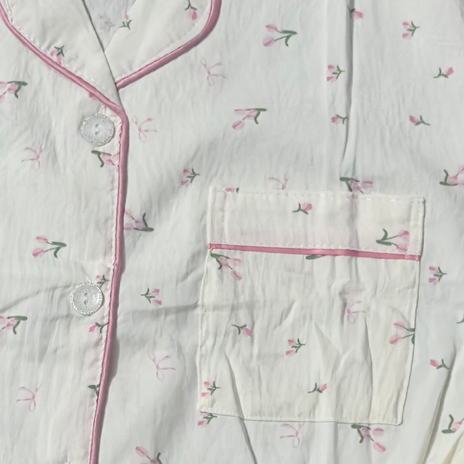 Delicate Blossom Cotton 3-Piece Lounge Set