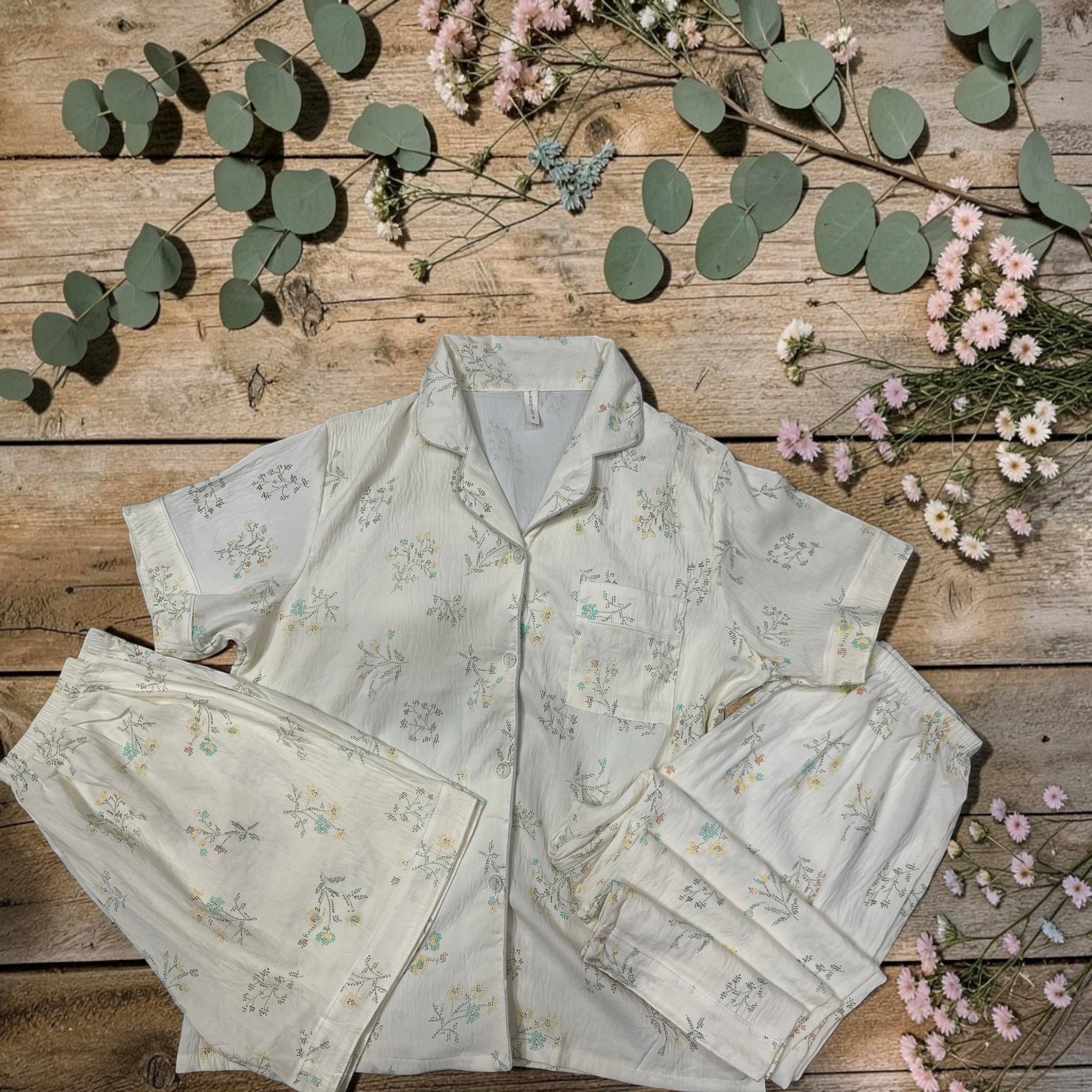 Wildflower Padded 3-Piece Soft Cotton Lounge Set