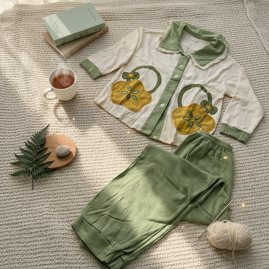 Apple Garden 2-Piece Night Suit