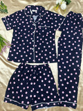 Midnight Blush Polka -3pcs set