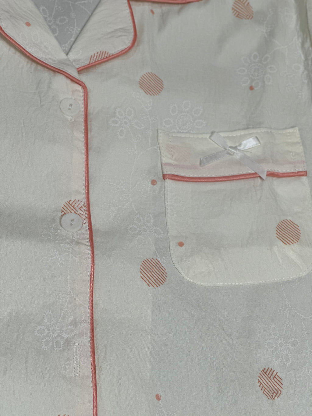 Soft Ivory Bunny Crush Cotton Night Suit Set
