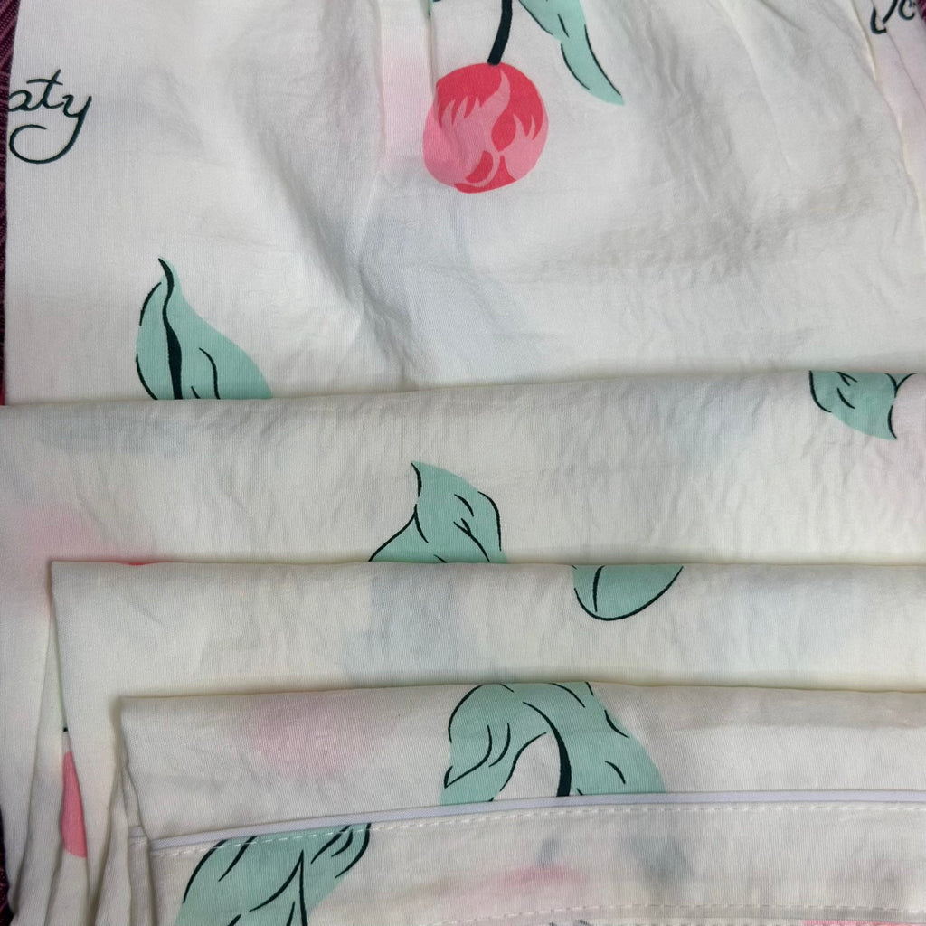 Ivory Tulip Cotton Crush Night Suit Set