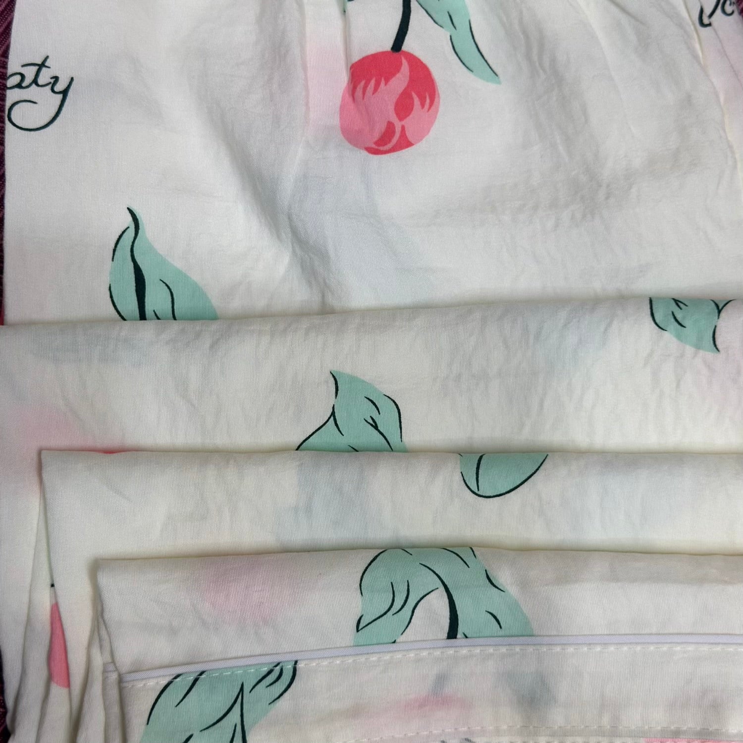 Ivory Tulip Cotton Crush Night Suit Set
