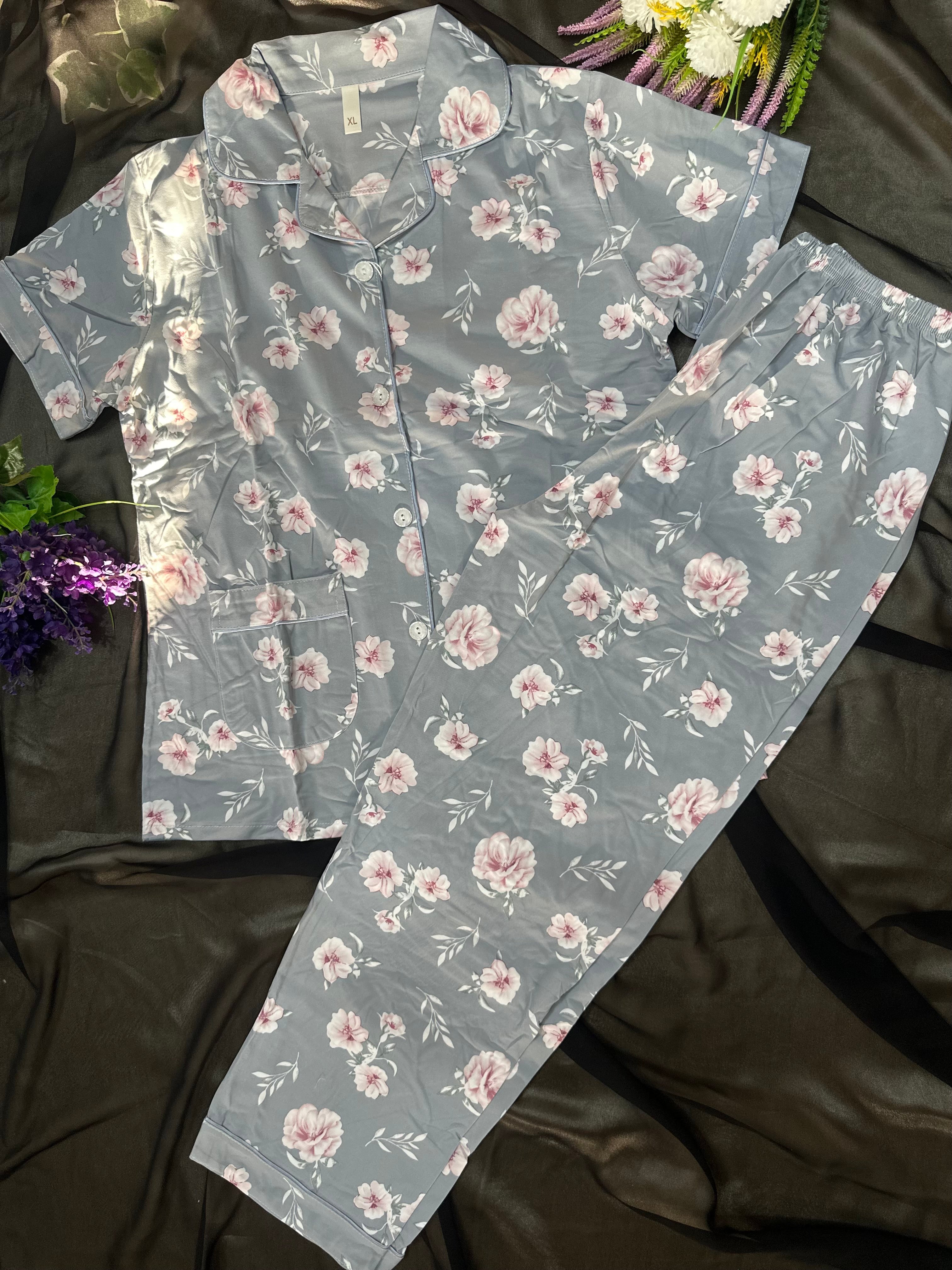 Grey Cherry Blossom - 2pc Set