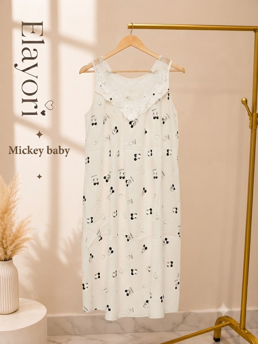 Lace Sleeveless Housedress/ Nightdress