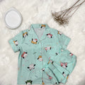 Mint Puppy Print 2-Piece Lounge Set