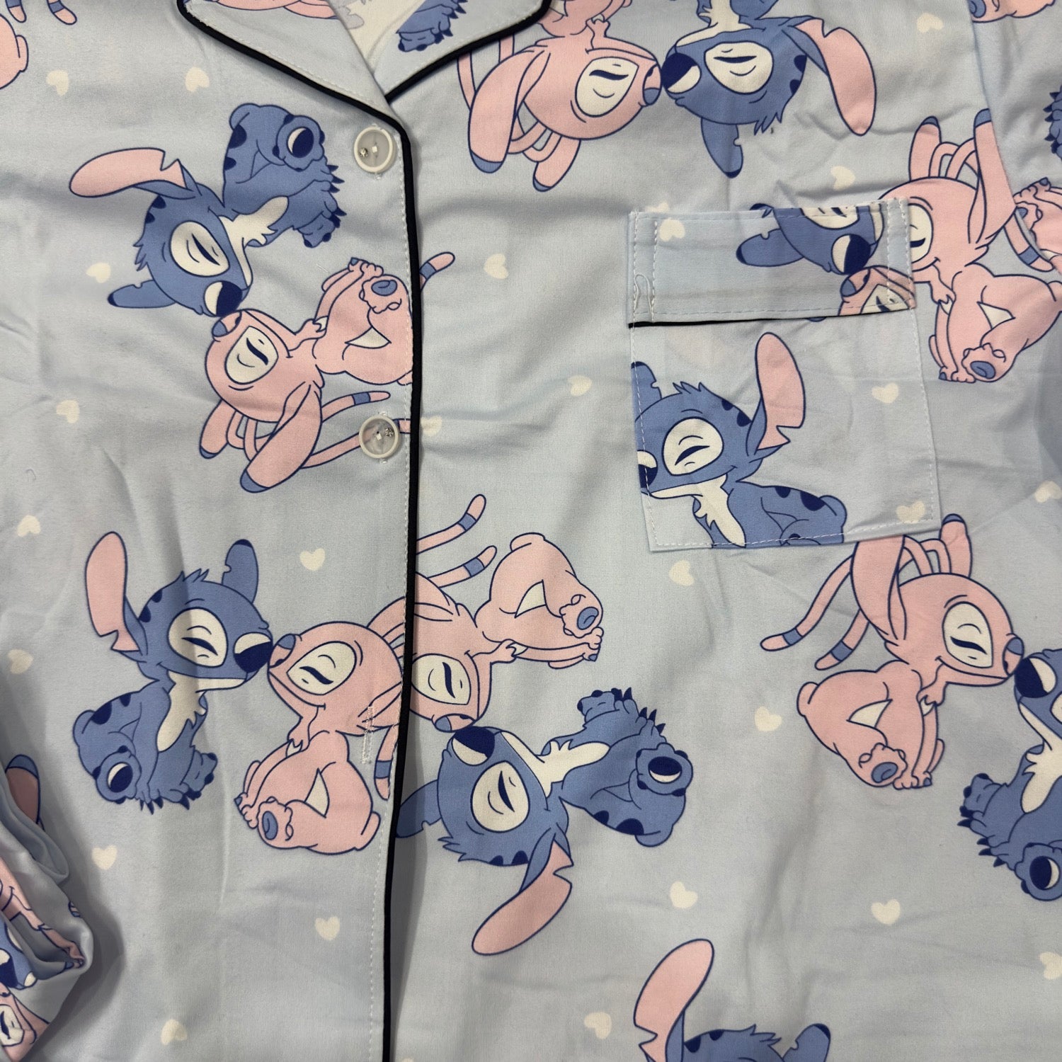 Cartoon Print Hosiery Cotton 2-Piece Lounge Set