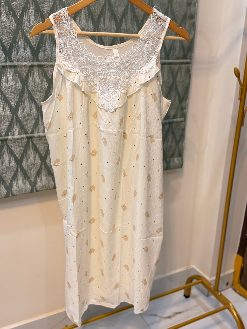 Lace Sleeveless Housedress/ Nightdress