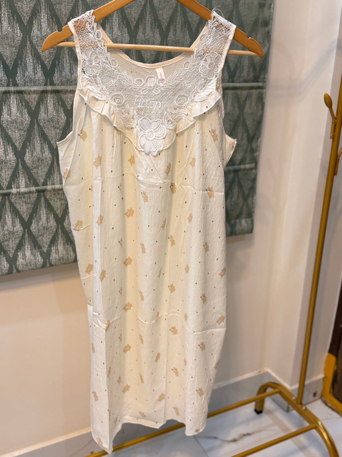 Lace Sleeveless Housedress/ Nightdress
