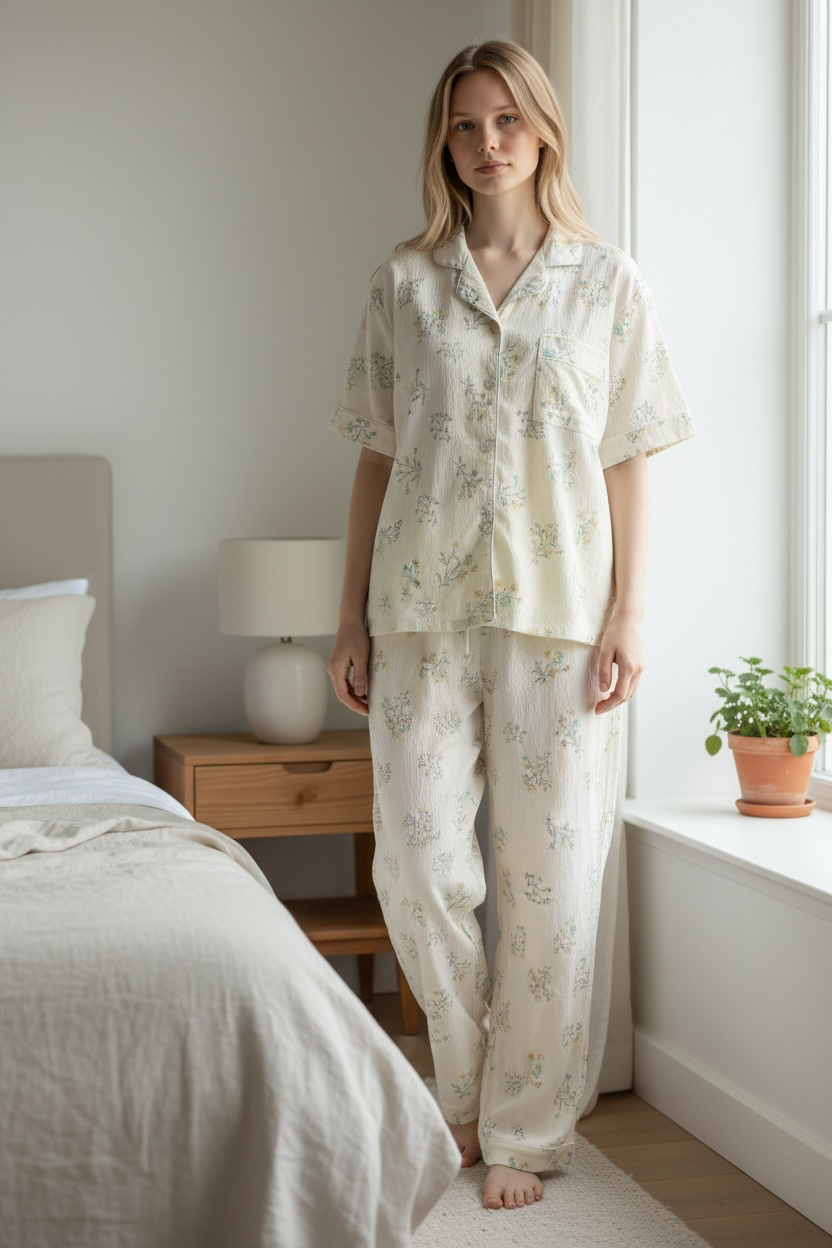Wildflower Padded 3-Piece Soft Cotton Lounge Set