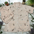 Teddy Gingham Cotton Night Suit Set
